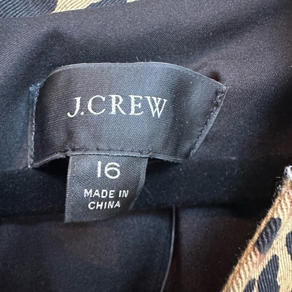 J. Crew Re-Imagined Chetah Leopard Print V-Neck Sheath Dress Size 16 NWT AK630 - Picture 11 of 15